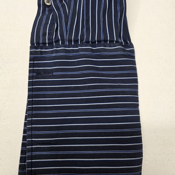 Banana Republic Men's Blue Pinstripe Button Up Shirt Extra Long Cuffs Size Med - Picture 7 of 7